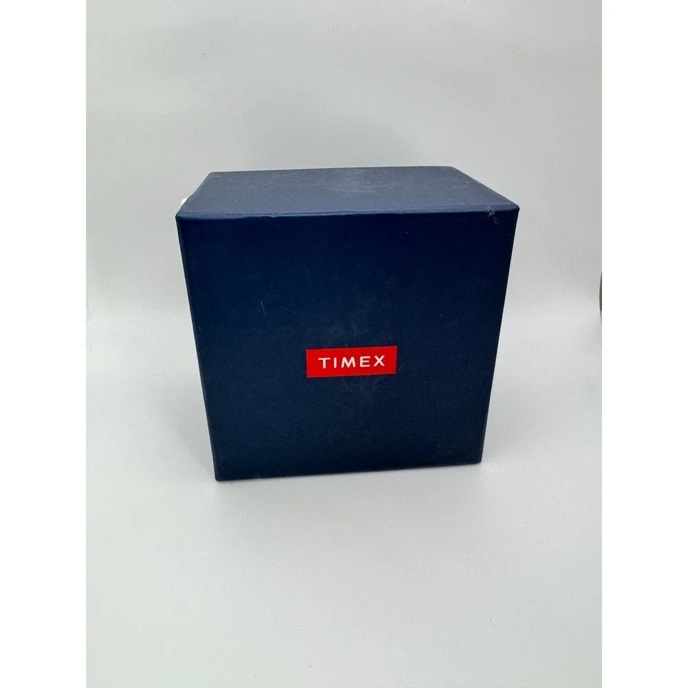 Timex x Express Mens Field Watch Blue Dial Nato Strap Indiglo WR 50M CR2016